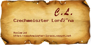 Czechmeiszter Loréna névjegykártya